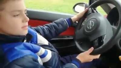 To teach his son how to drive a car