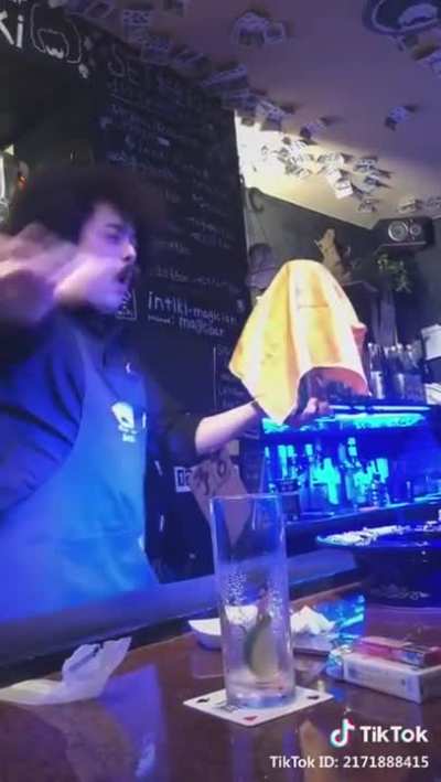 Wizard behind a counter