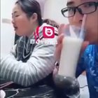 Giving her the milk!