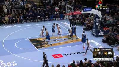 [Highlight] Gobert takes a sniper shot and Sabonis calls him out "He's always flopping"