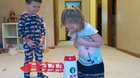 Grandparents bought the kids a pitching machine. Took the kids 5 minutes to find a better use for it.