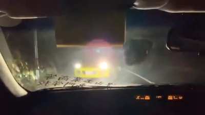 Unsanctioned touge drift ends suddenly.