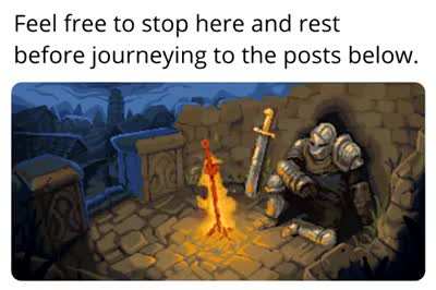 Wait traveler! Please wait and take a minute before journeying on!