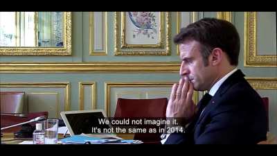 Zelensky’s phone call to Macron to inform him that the invasion started.