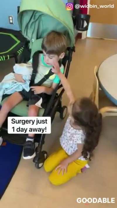 Jack has cerebral palsy. At his school, there's a little girl who never leaves his side. This is what she does, everyday.