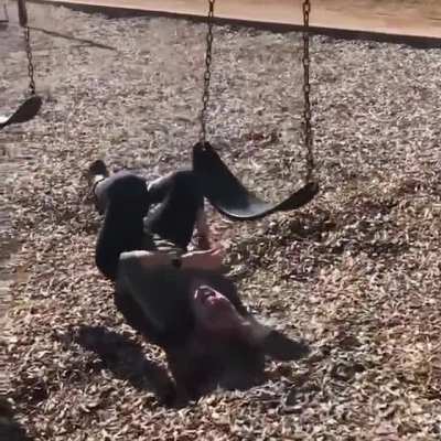 HMC while I try to do the same thing she just did on the swing