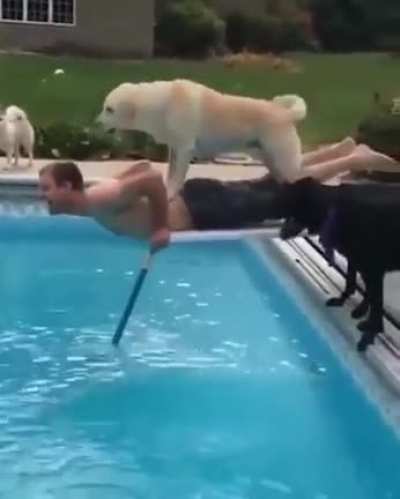 WCGW stepping on this man's back