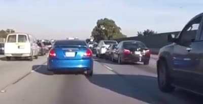 Tesla Model X avoids the crash