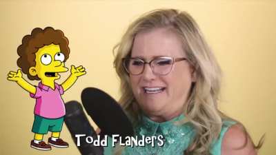 Nancy Cartwright does her 7 Simpsons characters in under 40 seconds