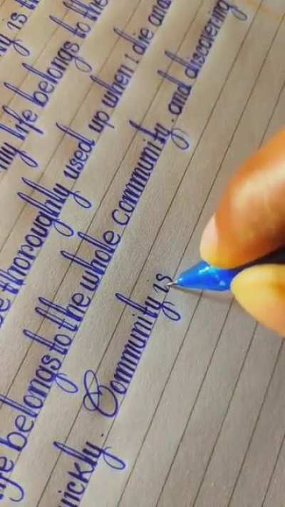 The art of cursive writing