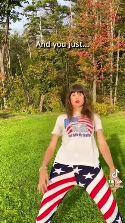 The dance is for attention but she's got a point.