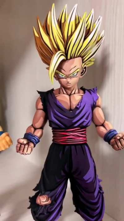 Artist paints figurines so they appear cel shaded