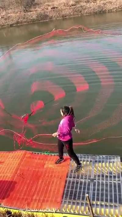 throwing out the fishing net