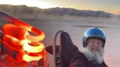Riding jet engine go-kart