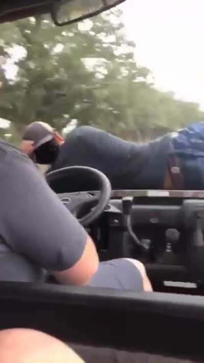 Hood surfing