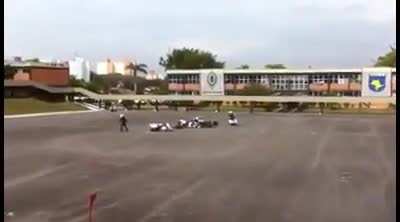 Doing motorcycle stunts to the sound of "Highway Star"