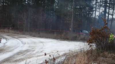 WCGW standing in the worst possible spot during a rally race