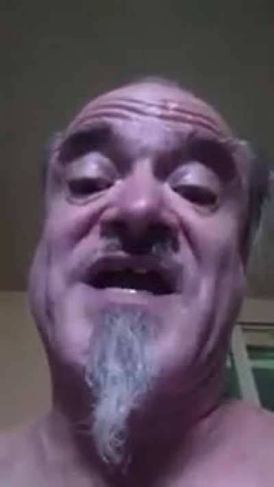 Old guy is fed up and is declaring war.