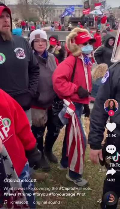 What it was like covering the Capitol Hill riots. I’m glad the reporter is safe.