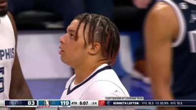 [Highlight] 20 year old unit Kenneth Lofton Jr. on the Memphis Grizzlies gets his first NBA points with an and-1