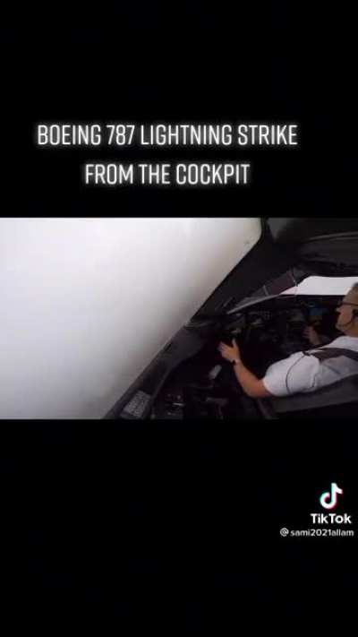 What a lightning strike is like from inside the cockpit ⚡️??‍✈️✈️