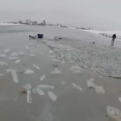 "I will prove to all of you! Russian frozen lake is the strongest in the world!"