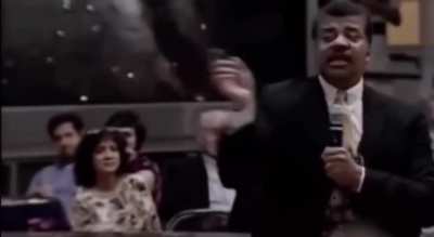 Neil deGrasse Tyson explaining physics of the 'Salmon Cannon'.