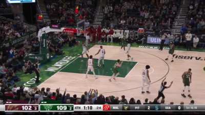 [Highlight] Giannis ices the game with a casual 3 over Jarrett Allen