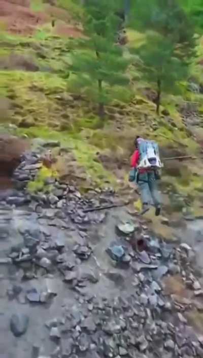This man with a jetpack