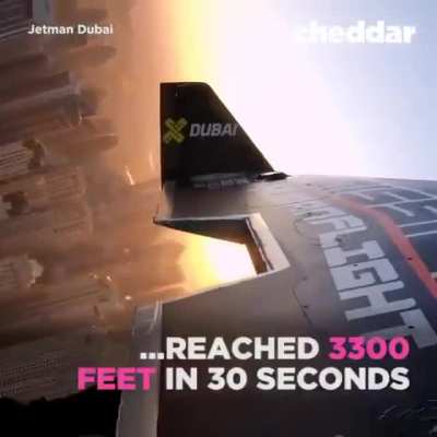 Watch as this man uses a jetpack to fly over Dubai