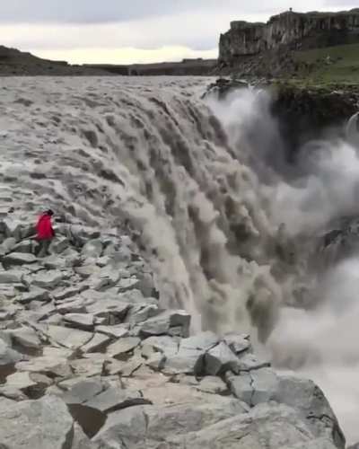 ? A waterfall in Iceland