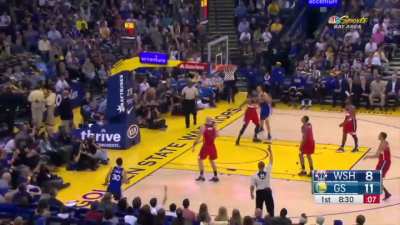 [Highlight] Curry gets rid of Gortat with a shot fake + drive fake combo (2017)