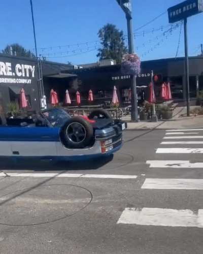This "upside-down" car