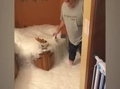 At preparing a bath
