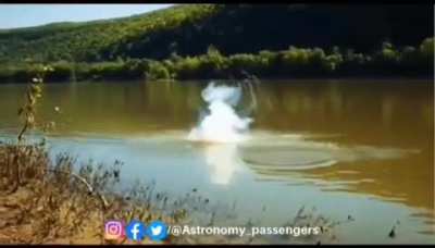 a pound of Sodium Metal thrown into a river