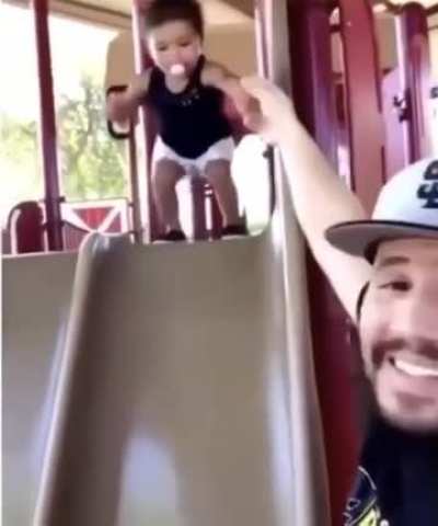 trying the slide