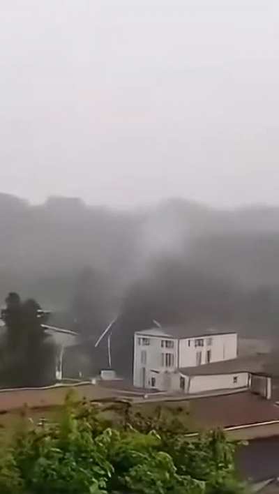 ? Lightning strike disintegrates a huge tree ?