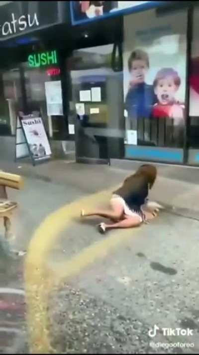 Woman or not. You spit on a person you deserve all of that.