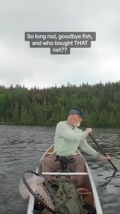 Man loses rod and fish.