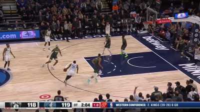 [Highlight] Anthony Edwards comes up with back to back blocks on an unbelievably awesome defensive possession