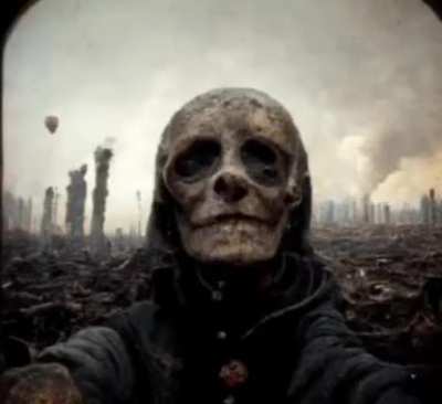 DALL-E generated image titled "Last selfie on earth".