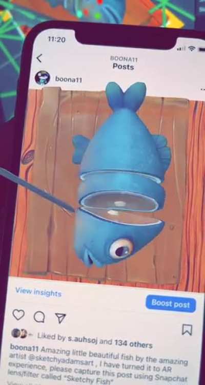 My Augmented Reality Little Fish, take your slice ?