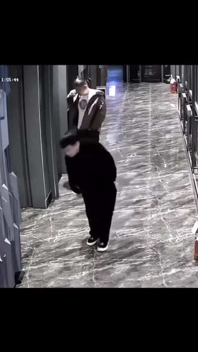 Spitting on the ground