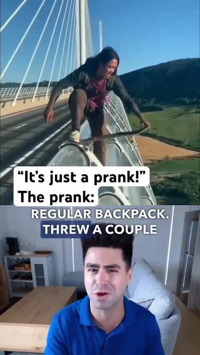 Classic parachute prank ?