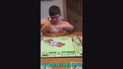 Kid doesn't like the fact that he is losing