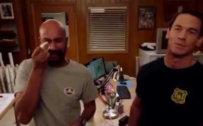Cena trying not to break his character