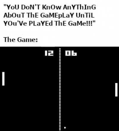 When you say something bad about [Insert generic game here]