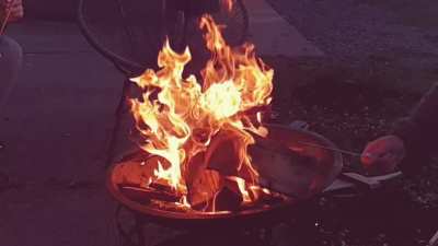 Slo mo fire and real time marshmallows