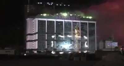 Pretty cool count down and demolition of Frontier hotel LA