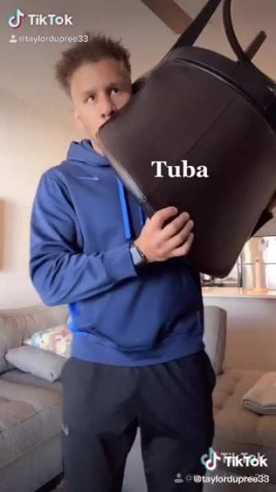 I’m very impressed with his creative use of household items.